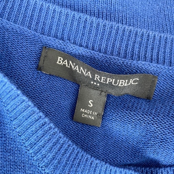 Banana Republic Blue Cotton Blend Button Down Cardigan Size Small - Picture 14 of 15